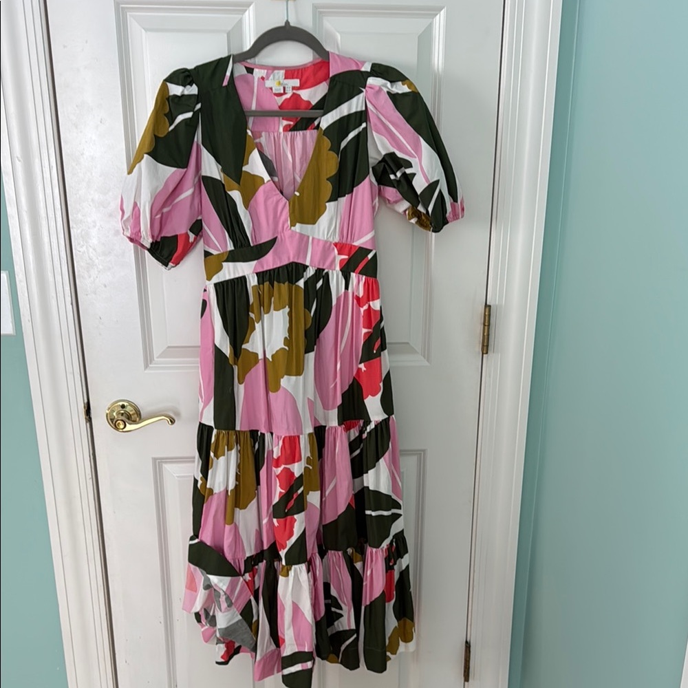 Boden Pink and Red Floral Dress